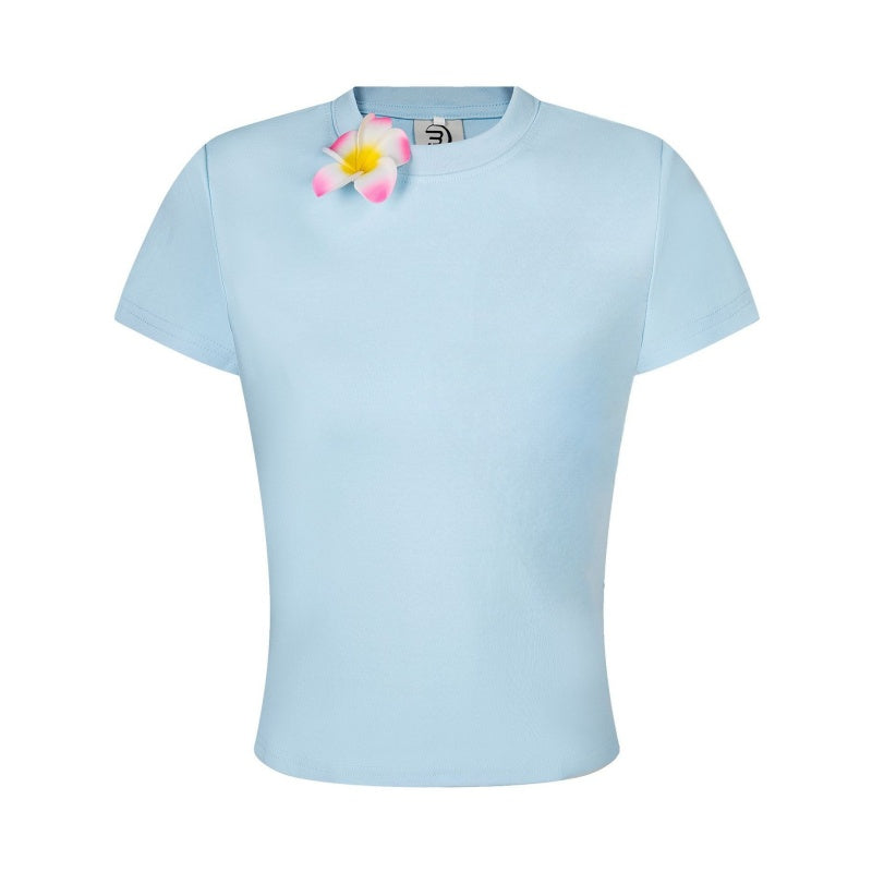 Relaxed Summer Island Style Flower T-Shirt
