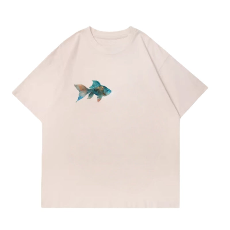 Eye-Catching Colorful Goldfish Design T-Shirt